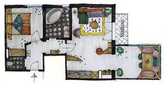 Ferienwohnung Boticelli, Grundriss