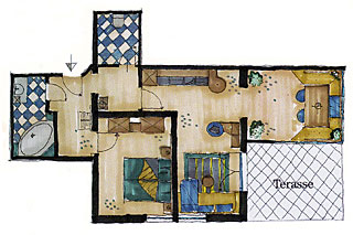 Ferienwohnung Klimt, Grundriss