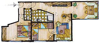 Ferienwohnung Van Gogh, Grundriss